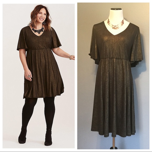 torrid gold dress